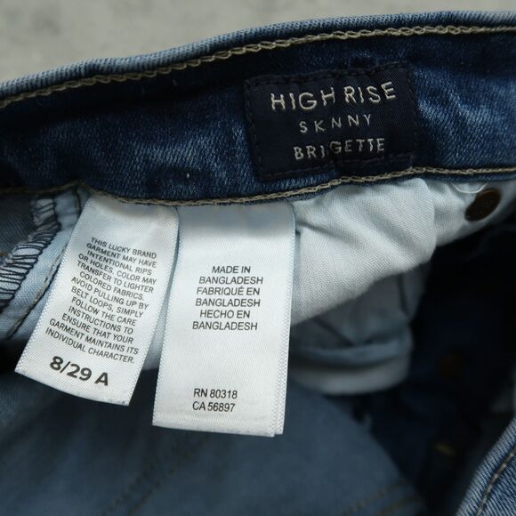 Lucky Brand Jeans Womens Size 8 High-Rise Bridgette Skinny 26" Inseam Distressed - Picture 16 of 16